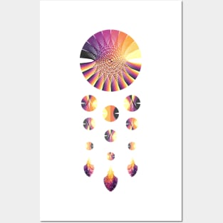 Dream Catcher | Volcano Graphs Black Red Yellow (White) Posters and Art